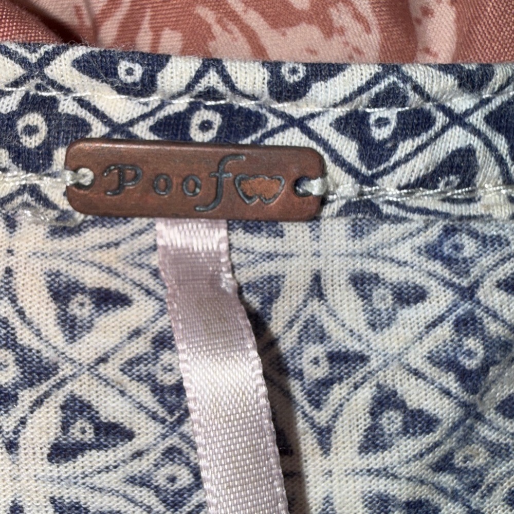Poof! Blue and White Patterned Top - Picture 4 of 5